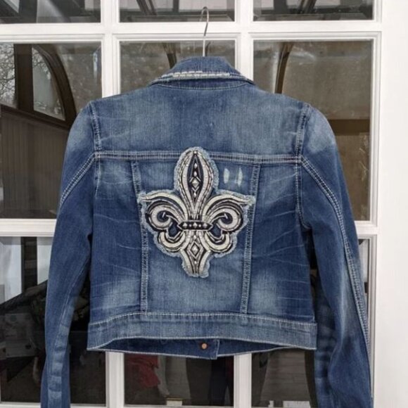 Miss Me denim jean jacket M - Picture 2 of 2